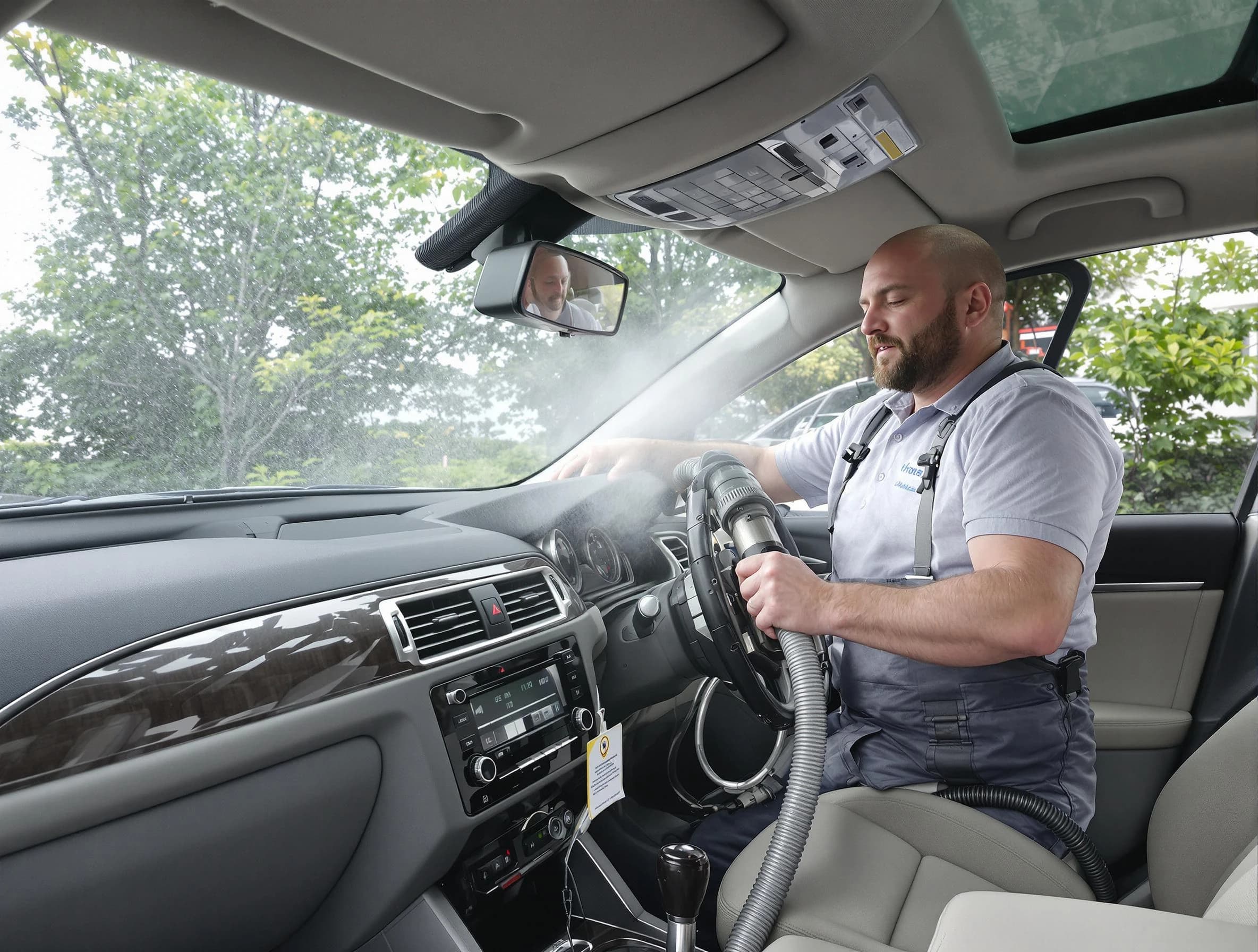 Park City Air Duct Cleaning specialist performing professional car duct cleaning in Park City