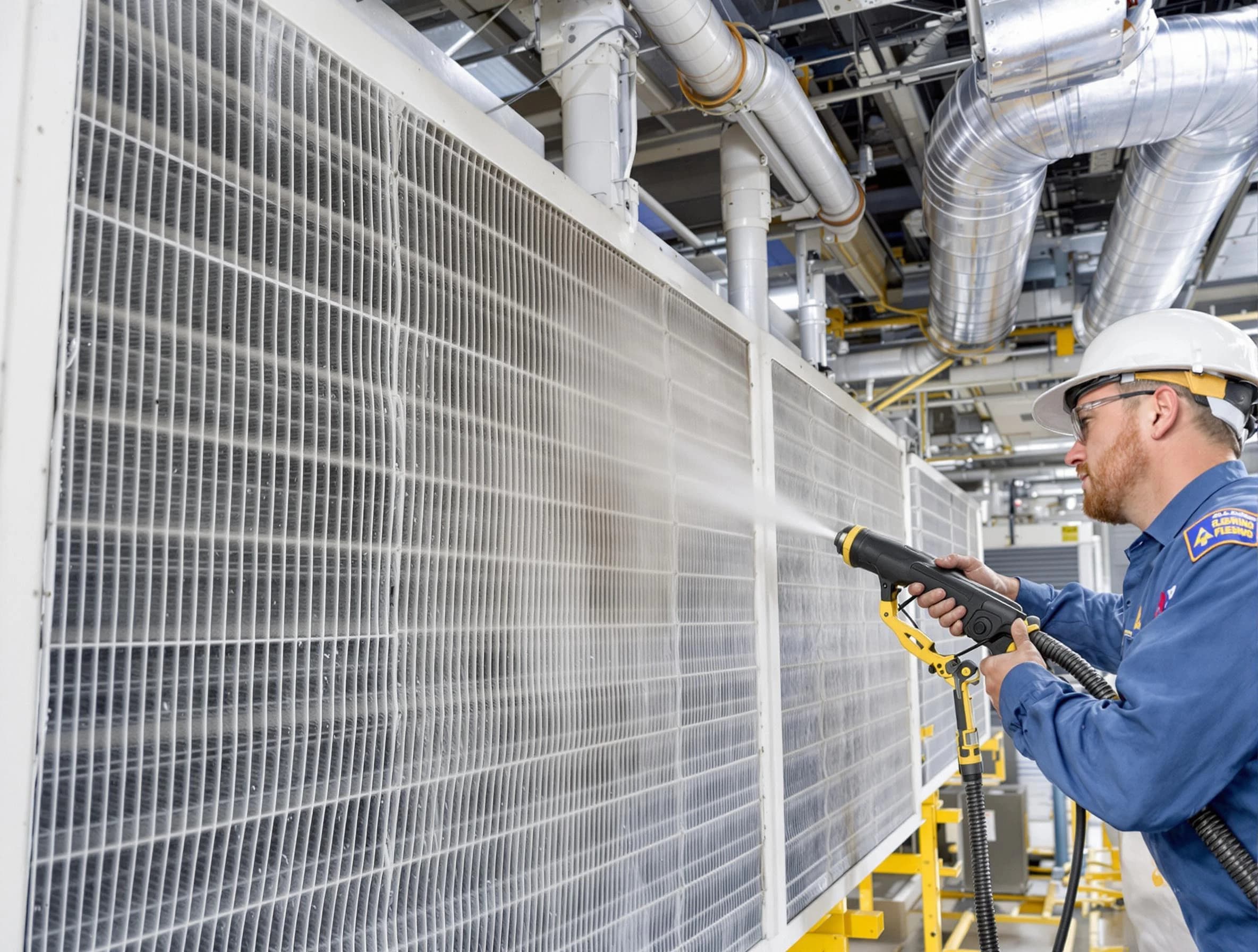 Professional commercial coil cleaning by Park City Air Duct Cleaning in Park City