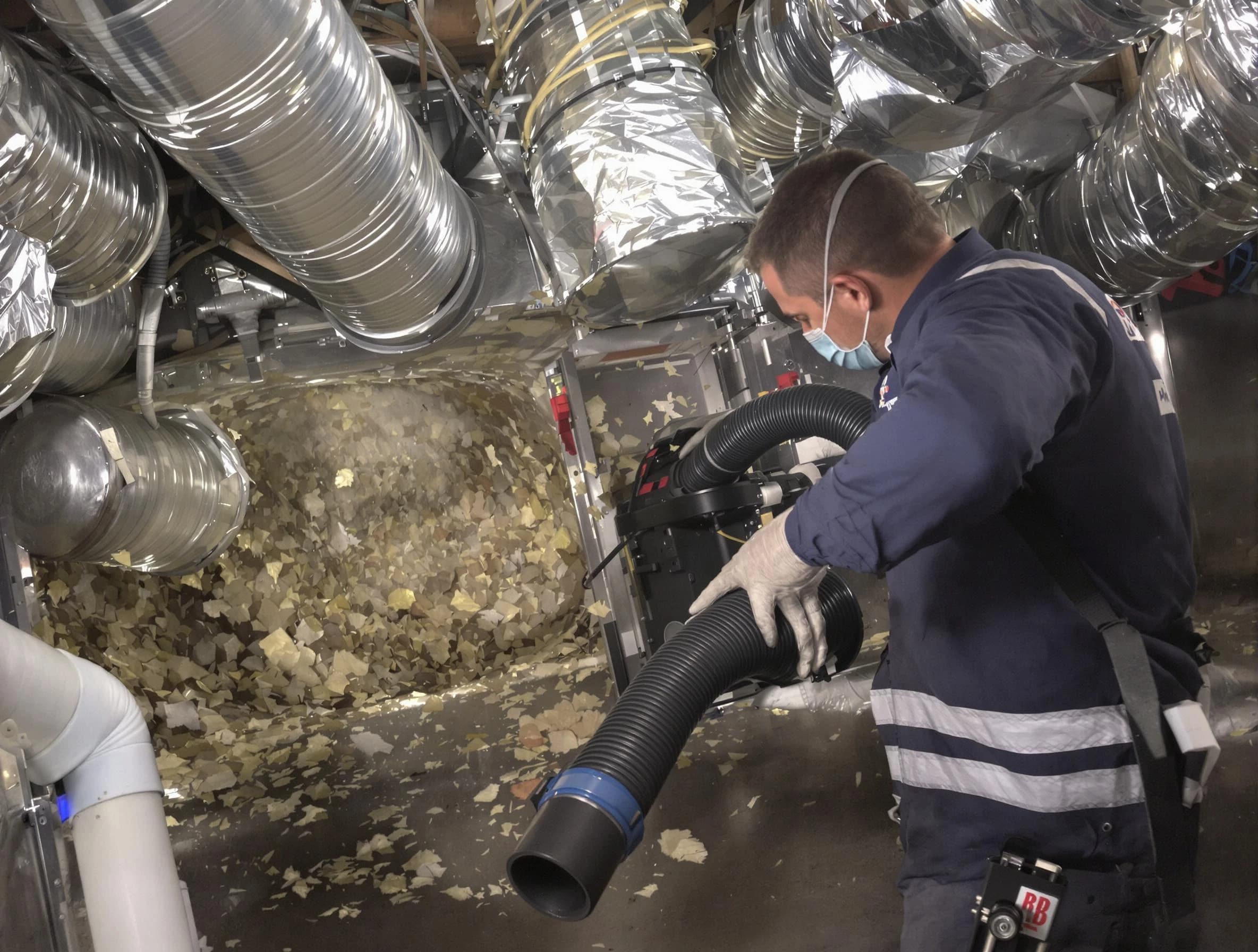 Park City Air Duct Cleaning specialist operating negative pressure cleaning equipment for thorough duct maintenance in Park City