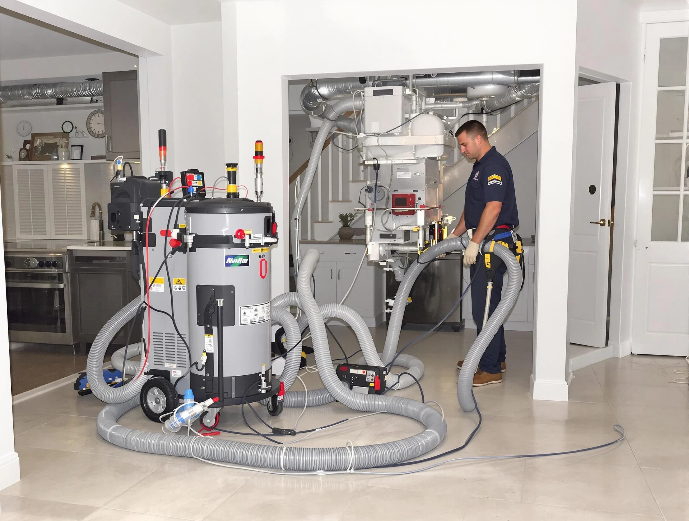 Park City Air Duct Cleaning technician operating negative pressure cleaning equipment for thorough duct maintenance in Park City