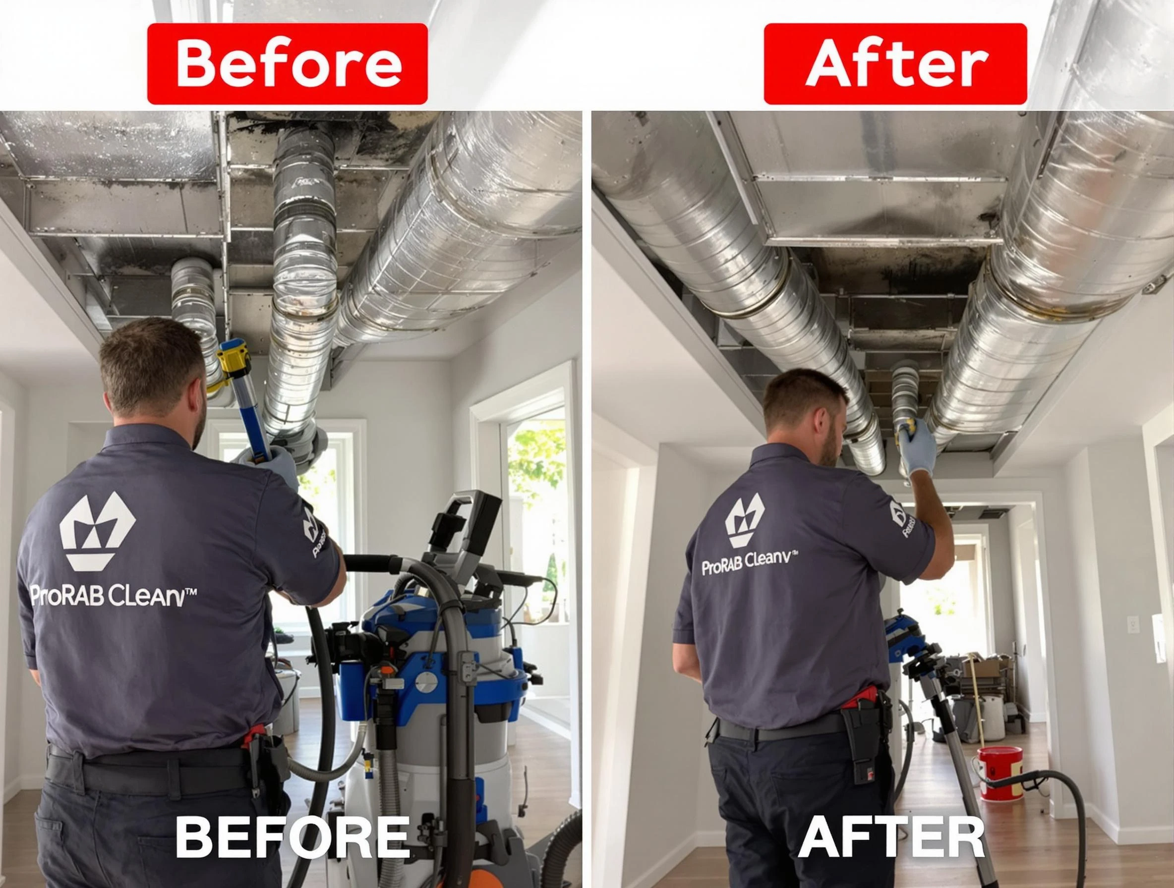 Park City Air Duct Cleaning expert performing thorough residential duct cleaning in a Park City home